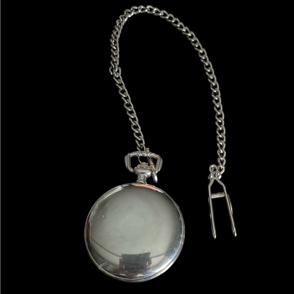 Thunderbird Silver tone  Pocket Watch - Picture 2 of 3